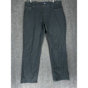 Texas Standard Pants Mens 38x34 (fits 38x33) Blue Grey Chino Straight 5 Pocket